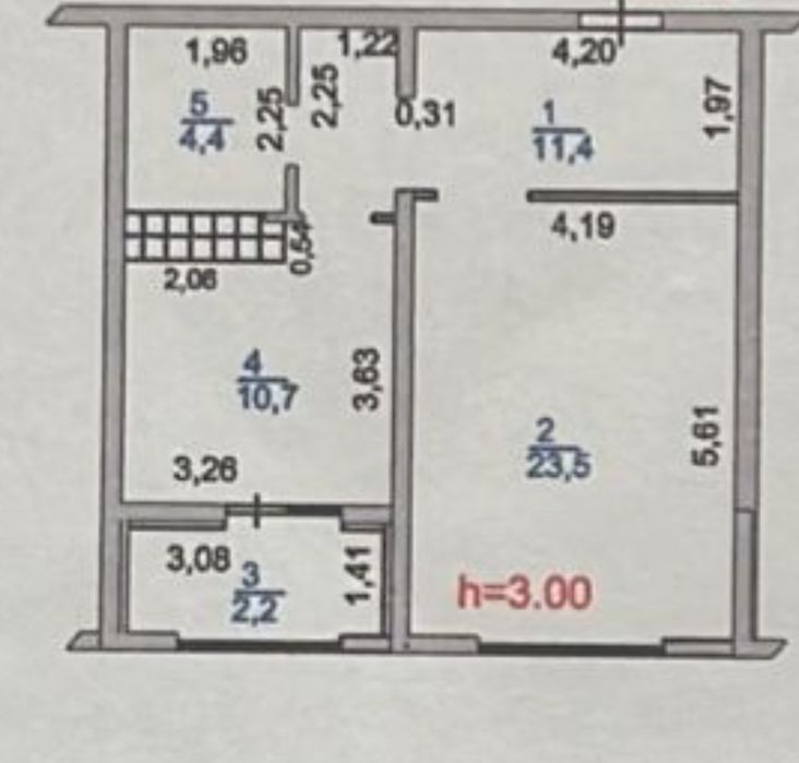 Квартира 52,2 квадратных метра