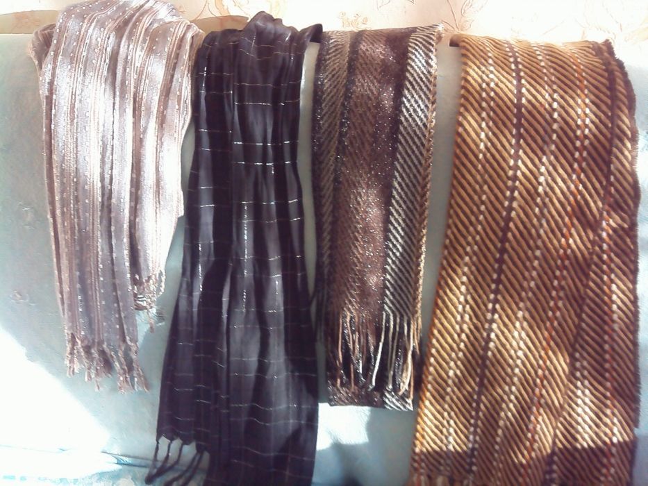 шарф серый ,синий, коричневый