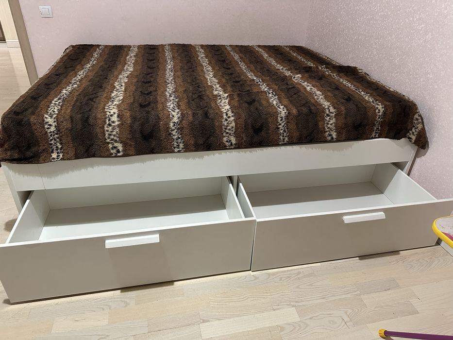 Кровать IKEA Бримнэс, 160x200 см, белый