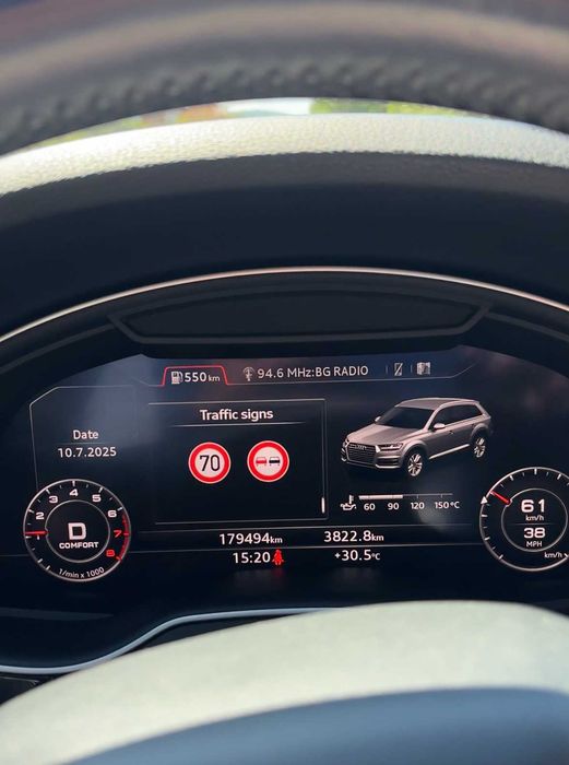 Активиране Traffic Sign Recognition Audi Разпознаване Знаци TSA SLA