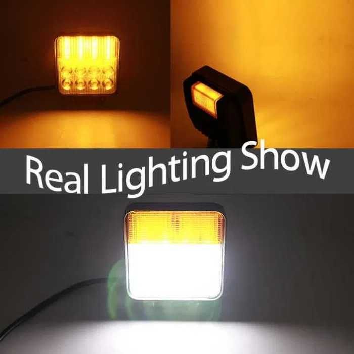 Диоден халоген LED светлини габарит, жълта 12/24V 48W
