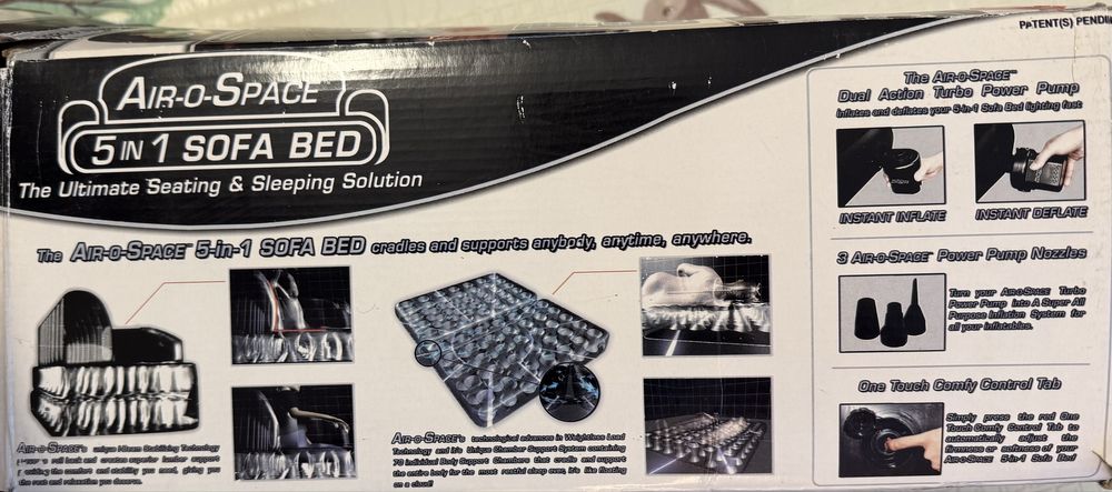 Vand Air o space 5 in 1 sofa bed pat saltea canapea gonflabila ca noua