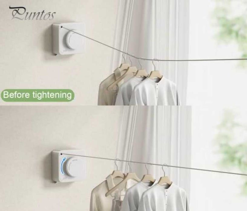 Выдвижная бельевая веревка из нержавеющей стали dr2