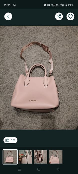 Valentino originala noua superbă roz pudrat geanta
