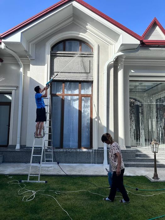 Fasad va bruschatka yuvish. Uy tozalash. Mebel va gilam himchistkasi