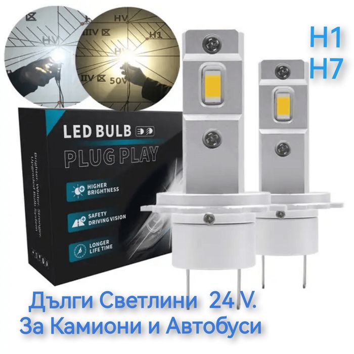 Лед Крушки Дълги светлини 24V.