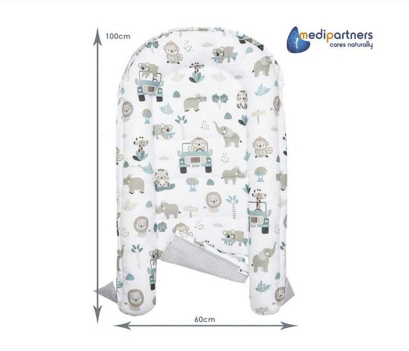Set de 5 piese Cosulet bebe, Medi Partners, Model Gradina Zoologica de menta