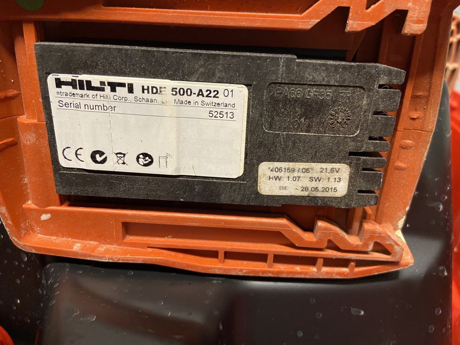Hilti hdm 500-a22 pistol sncore chimice pe acumulator