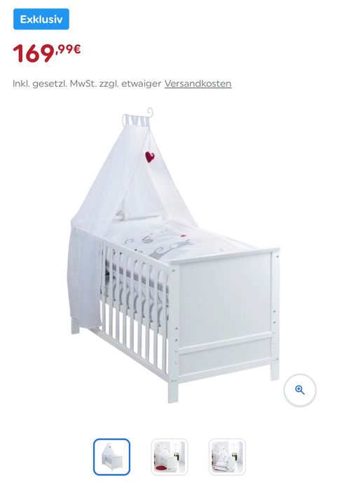 Vând pătuț nou de lemn pentru bebeluși