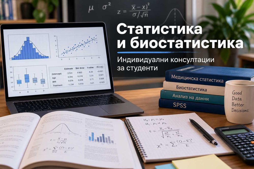 Индивидуални консултации по статистика и биостатистика – Пловдив