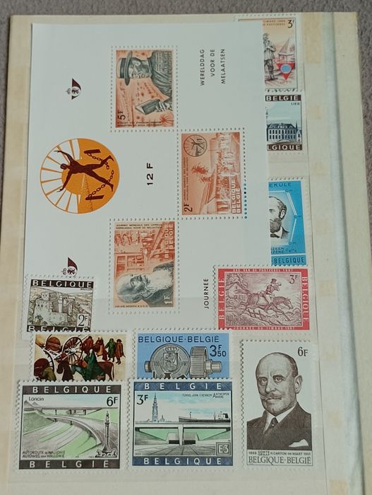 Марки Белгия-чисти 1962г