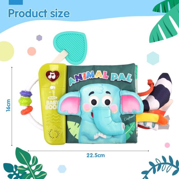 Carte Interactiva pt Bebelusi -Sunete, Lumini,Activitati Tactile, +6m