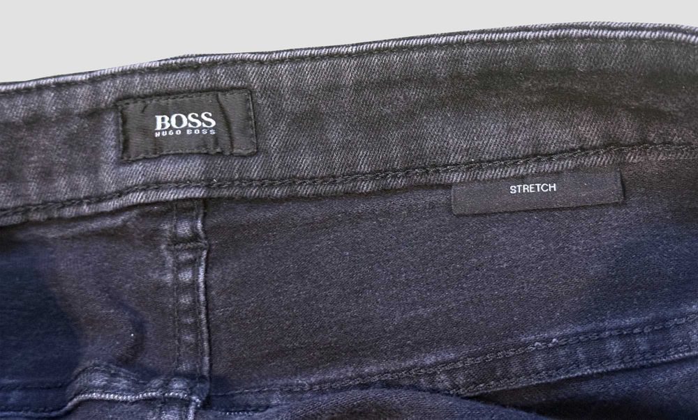 Hugo Boss jeans blugi negri stretch 30/32