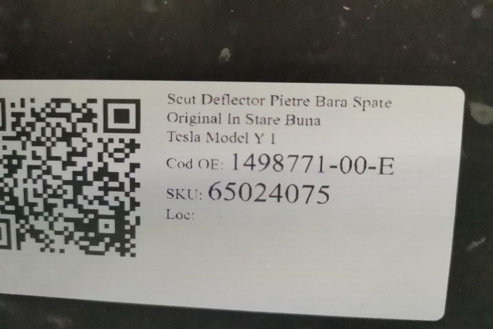 Scut Deflector Pietre Bara Spate Original In Stare Buna Tesla  Model Y