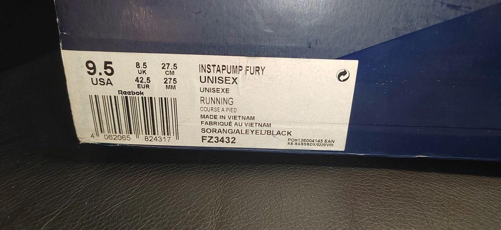 Reebok Instapump Fury Chromat, номер 42,5