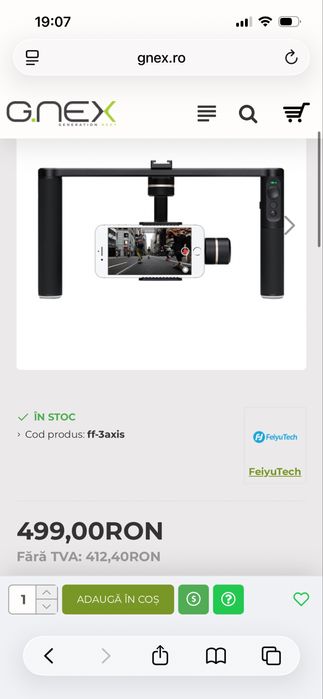 Gimbal Stabilizator Feiyu Tech SPG Plus 3 Axe