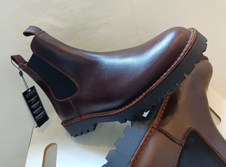 Ghete chelsea 45 premium plain toe Selected NOI piele naturala