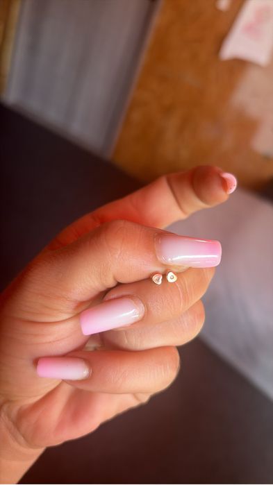 Cercei aur 14k inimioara cu piatra diamant
