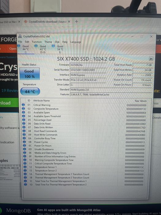 Чисто ново NVME M.2 SIX X7400 1TB