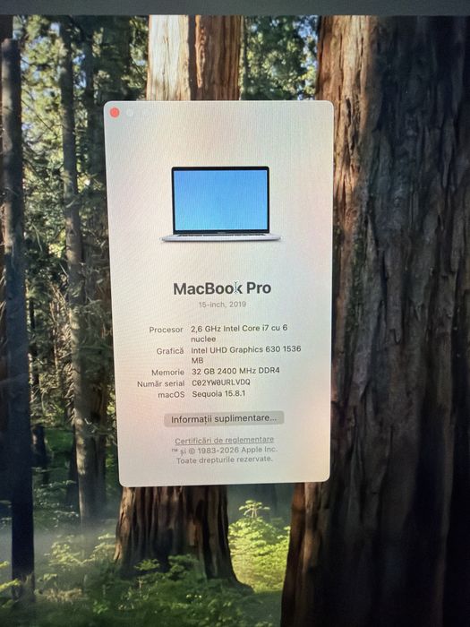 Laptop Apple Macbook Pro 2019 i7 32gb 512 ssd