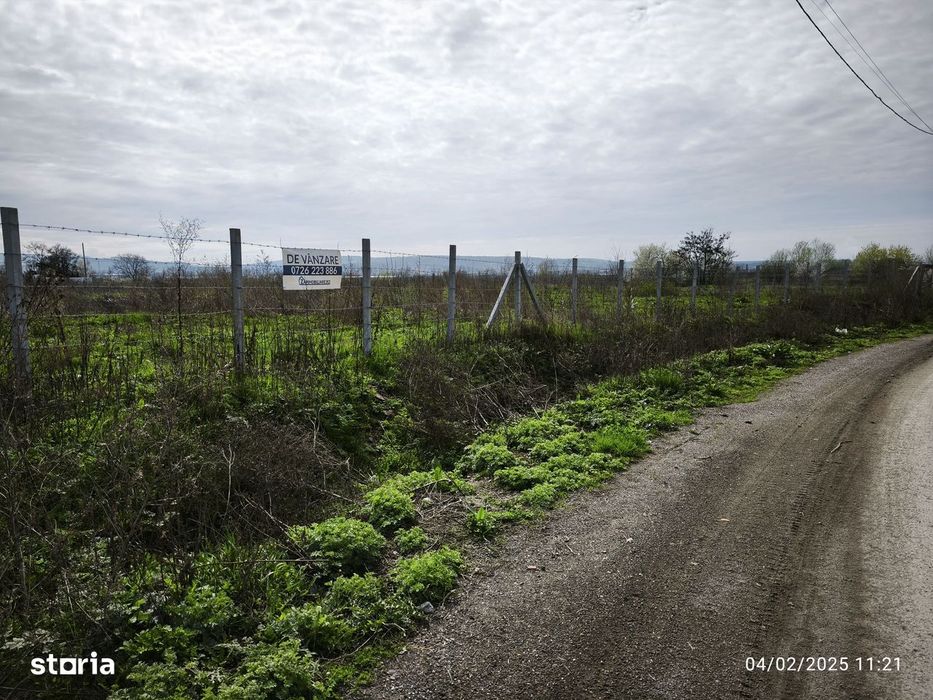 Teren drept  19059 mp - toate utilitățile - asfalt - Sancrai