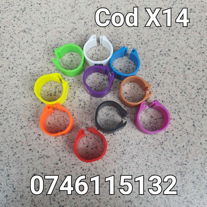 Cocosi Pasari Gaini Rate Porumbei King Fazani-Inele-CLEME de 12mm- X14