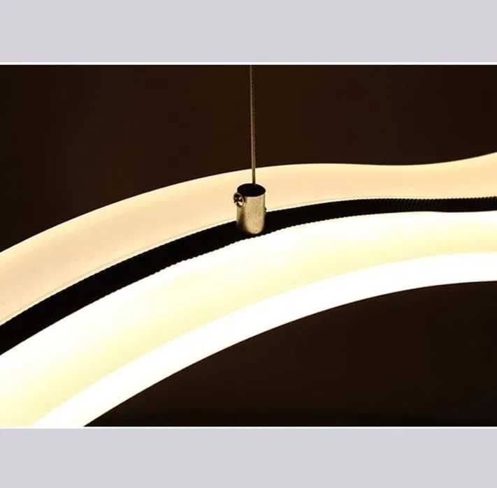 LED ЛЕД Дизайнерска Модерна вълнообразна висяща лампа с дистанционно