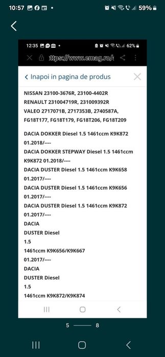 Vand alternatoare si compresoarede aer   dacia renault 1.0tce 1.3tce 1.5dci 926008942R 92600157R 231001993R 231006293R 231007769R