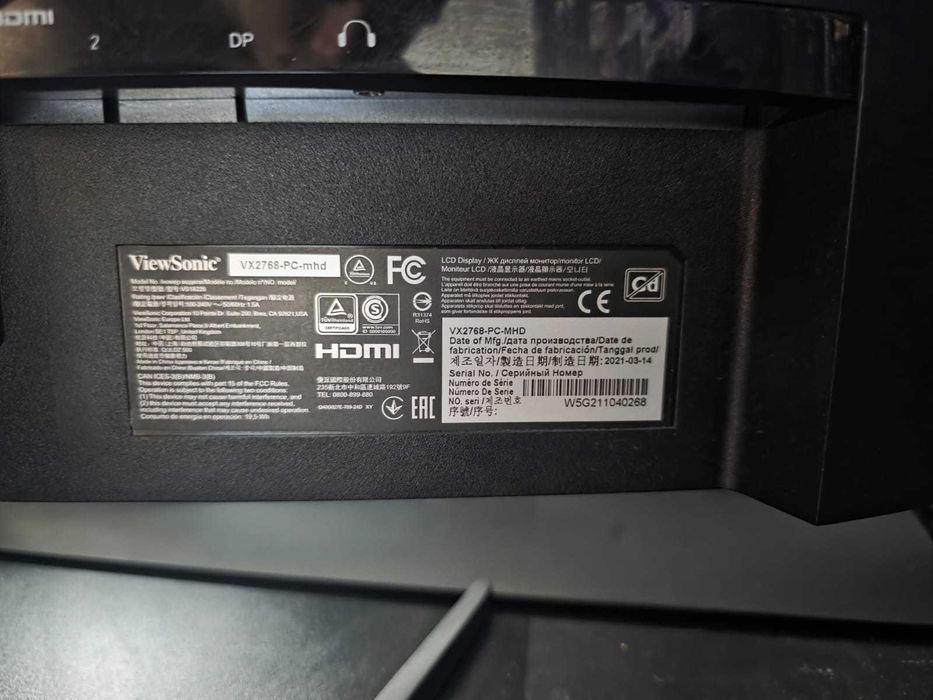 Monitor gaming ViewSonic VX2768-PC-MHD