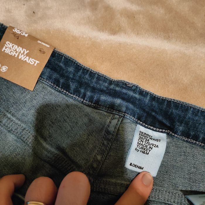 Blugi skinny talie inalta H&M