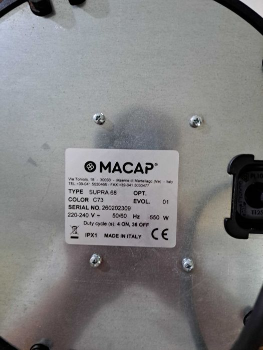 Râșniță Profesionale MACAP SUPRA 68 - Made in Italy