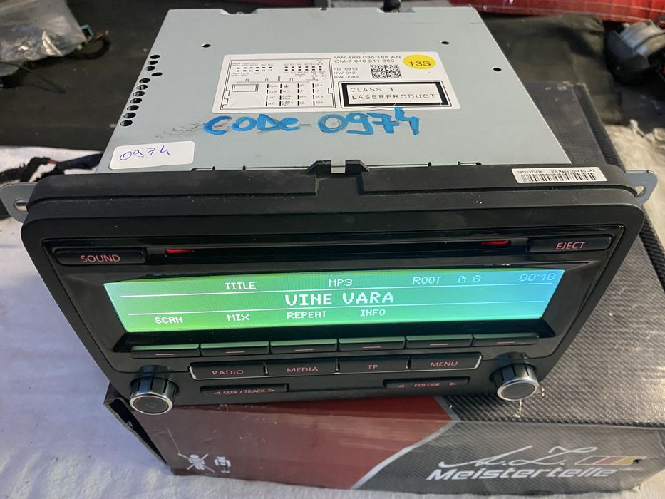 Radio cd, Mp3,Bluetouth, Aux RCD 310 Volkswagen