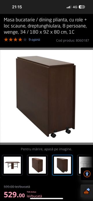 Vînd masă plianta bucătărie