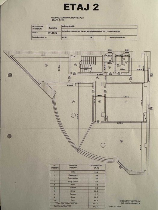 De închiriat - Etaj2;Etaj3 sau separat –Bacău, Str. Mioriței nr. 28C
