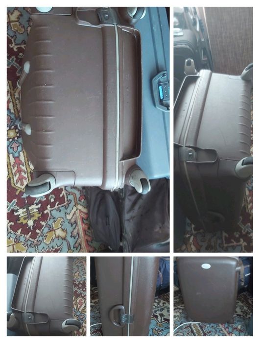 Valize trolere material textil și ABS