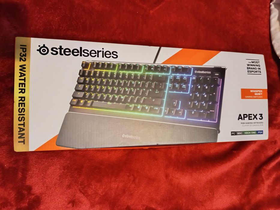 Tastatura Gaming STEELSERIES Apex 3, Whisper-Quiet Switch, USB, negru