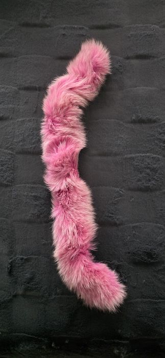 Кожена яка за качулка розова