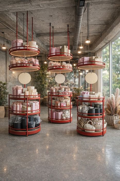 Торговые стеллажи круглые