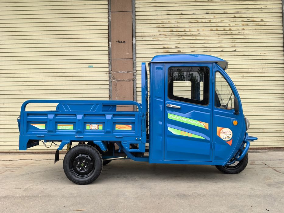 Triciclu Electric T09 cu cabina si bena basculabila 1000W 58Ah