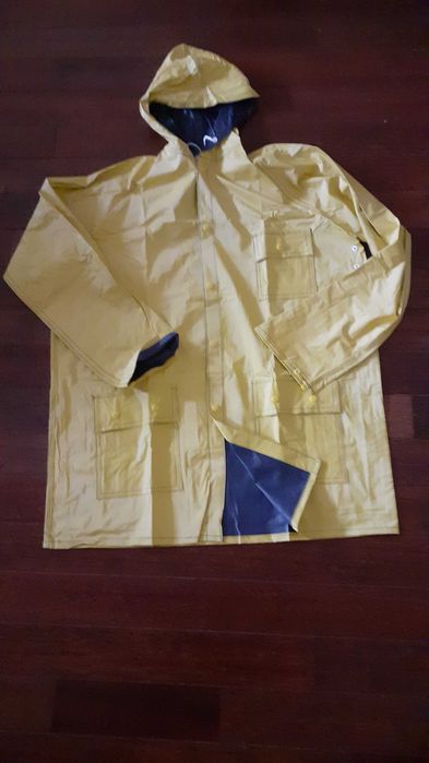 дъждобран качествен XL за многократна употреба, цвят жълто/син, плътен