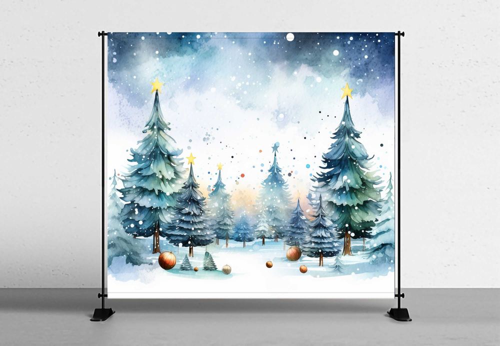 Fundal Foto Textil - Personalizat - Tematica Craciun 2025