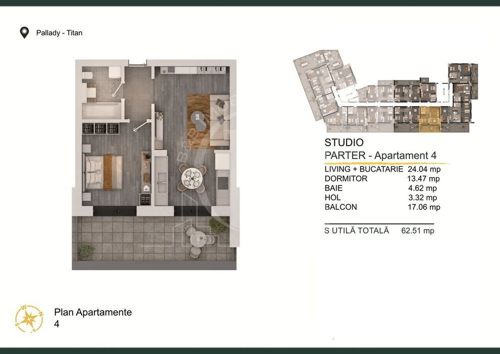 Apartament 2 camere Theodor Pallady Loc de Parcare BONUS