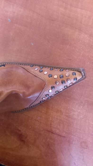 Cizme ciocate  dama din piele  Nana