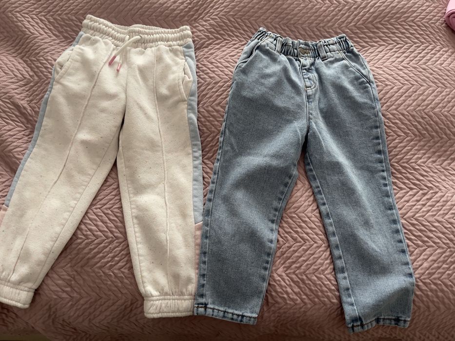 Lot 5 perechi pantaloni 98/104 fete