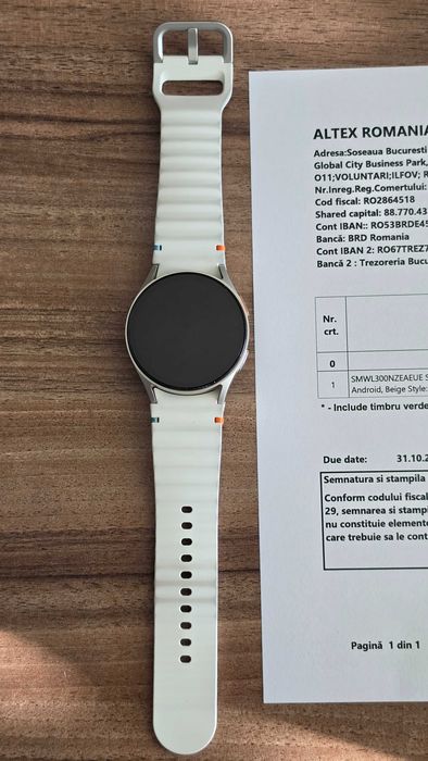 Ceas Smart Samsung Galaxy Watch7 40mm, culoare Beige/Cream, Bluetooth