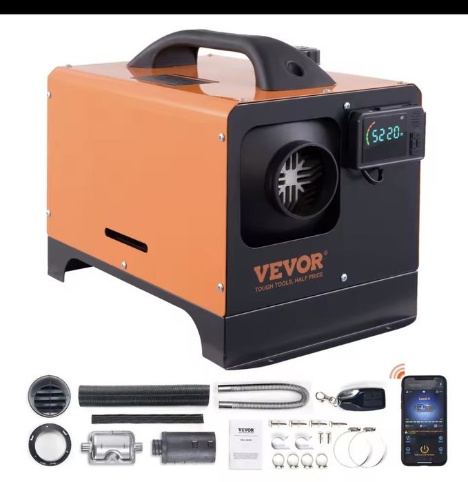 Incalzitor Sirocou soba motorina VEVOR 5KW 12v, control Bluetooth