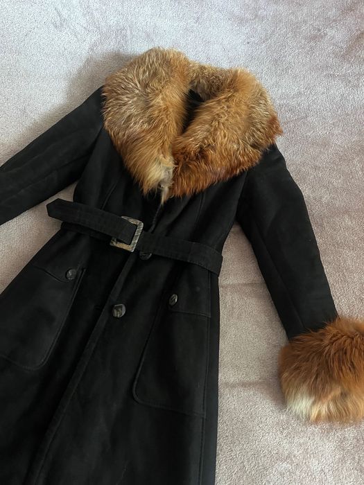 Palton cu blana naturala de vulpe