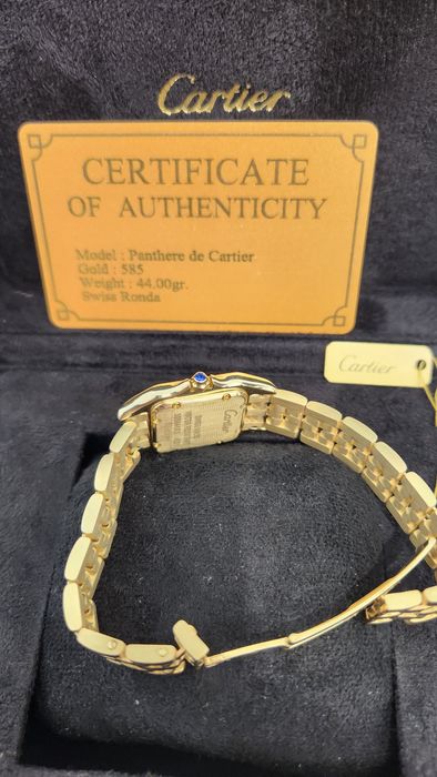 Золотые часы Cartier