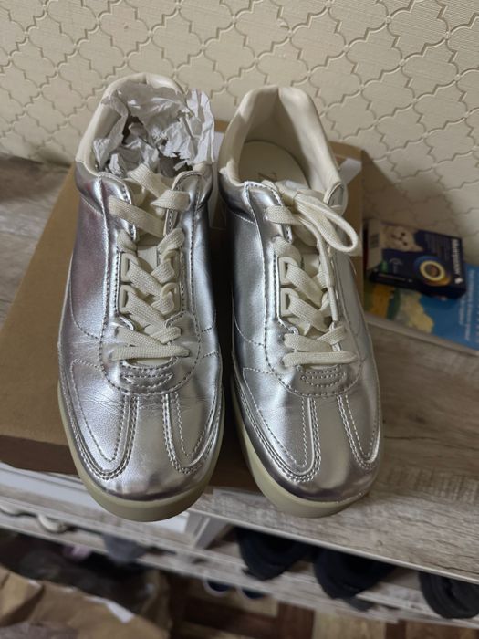 Кеды Zara серебряные
