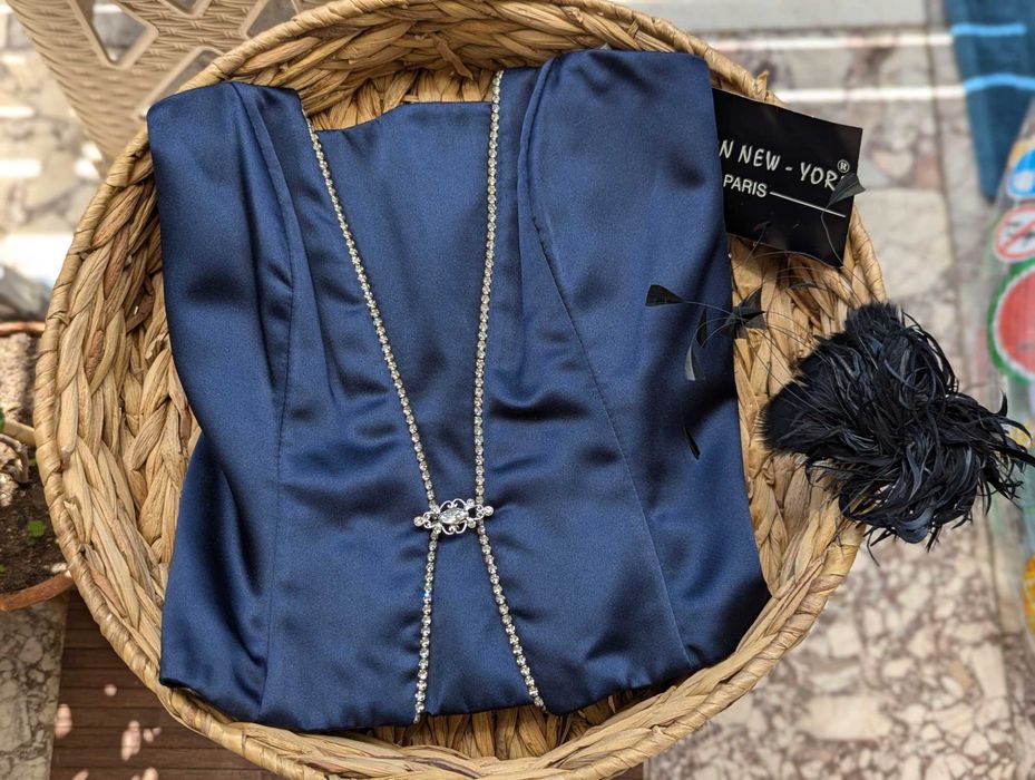 Корсети в лилаво и синьо